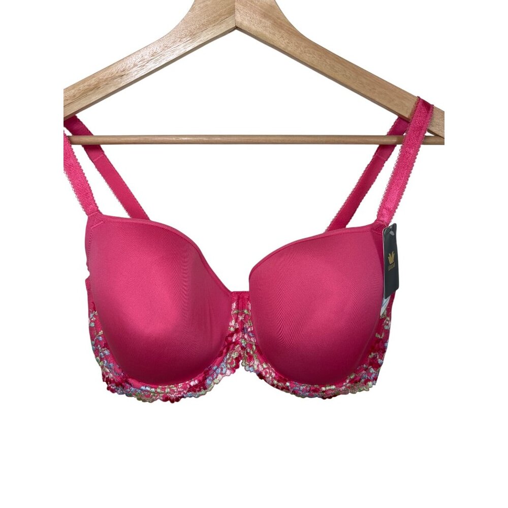 New Wacoal pink flowered Embrace Lace bra size 38DDD‎ NWT